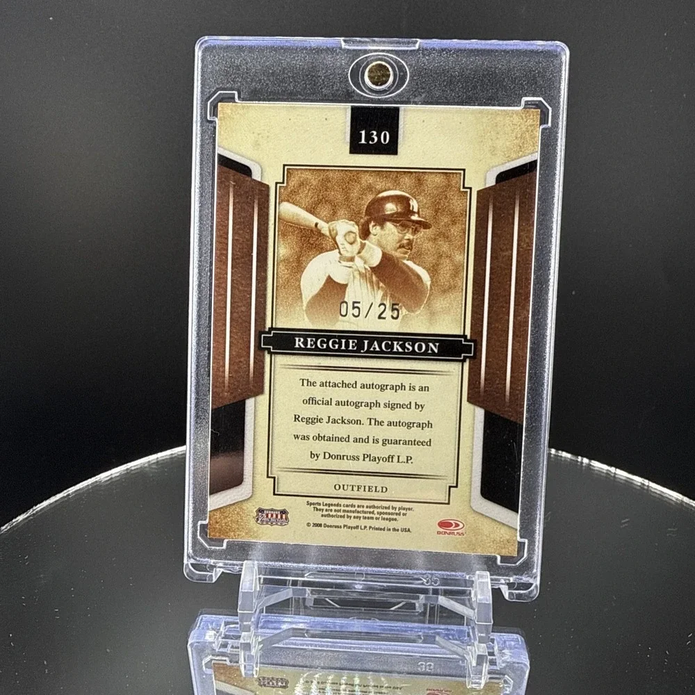 2008 Donruss Playoff Reggie Jackson On Card Auto /25 Rare